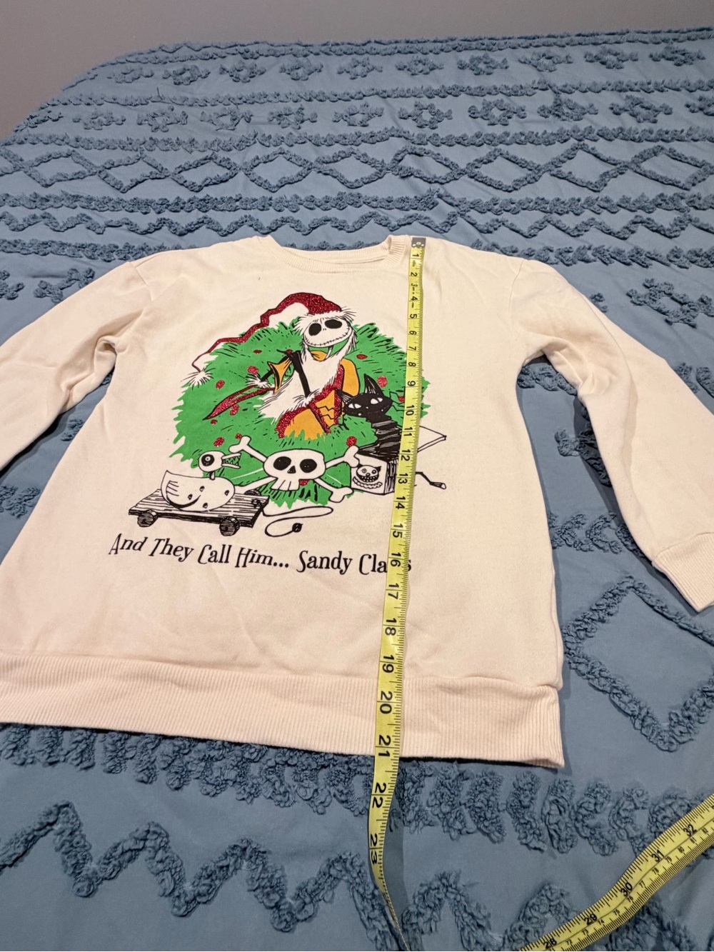 Disney Nightmare Before Christmas Sandy Claws Sweatshirt Kids M - Picture 6 of 6
